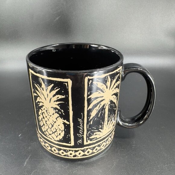 Palms and Pineapples Hawaiian Coffee Cup Mug by Island Heritage M Goodwill Mug - Picture 9 of 10